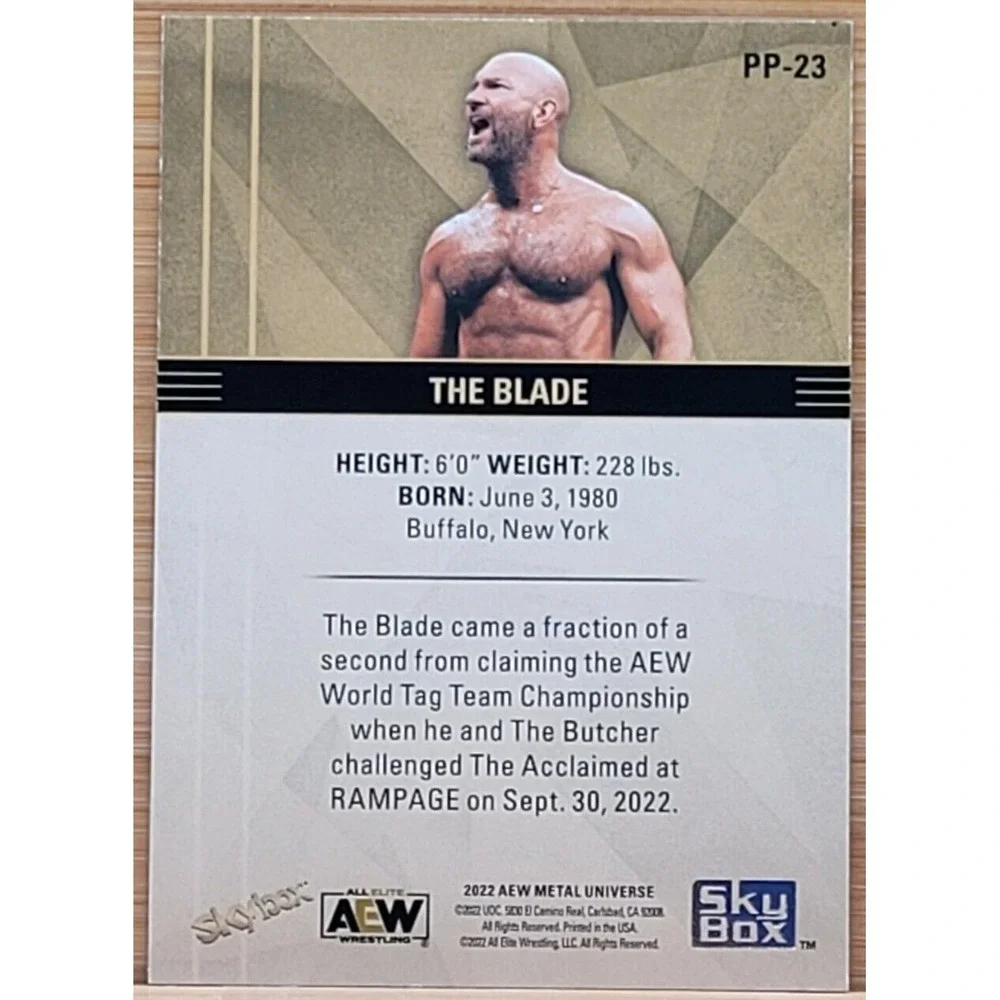 2022 UPPER DECK AEW METAL‎ UNIVERSE THE BLADE SKYBOX PREMIUM